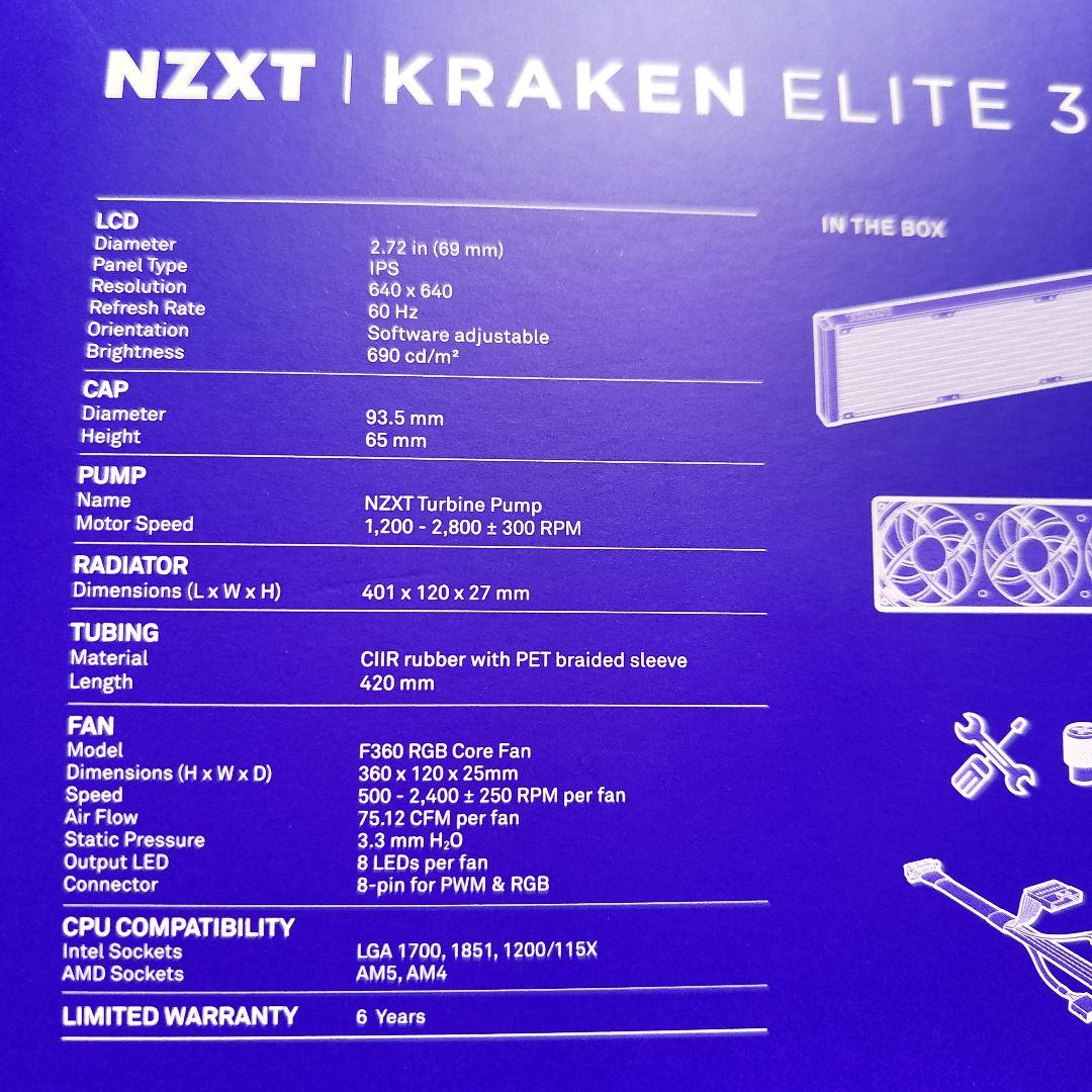 PC用ファン・クーラー NZXT KRAKEN ELITE 360 RGB