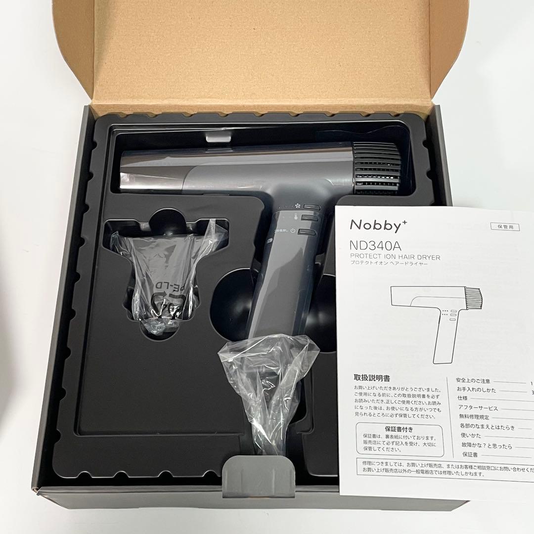 【未使用】NOBBY+ プロテクトイオン　ドライヤー　ブラック　ND340A