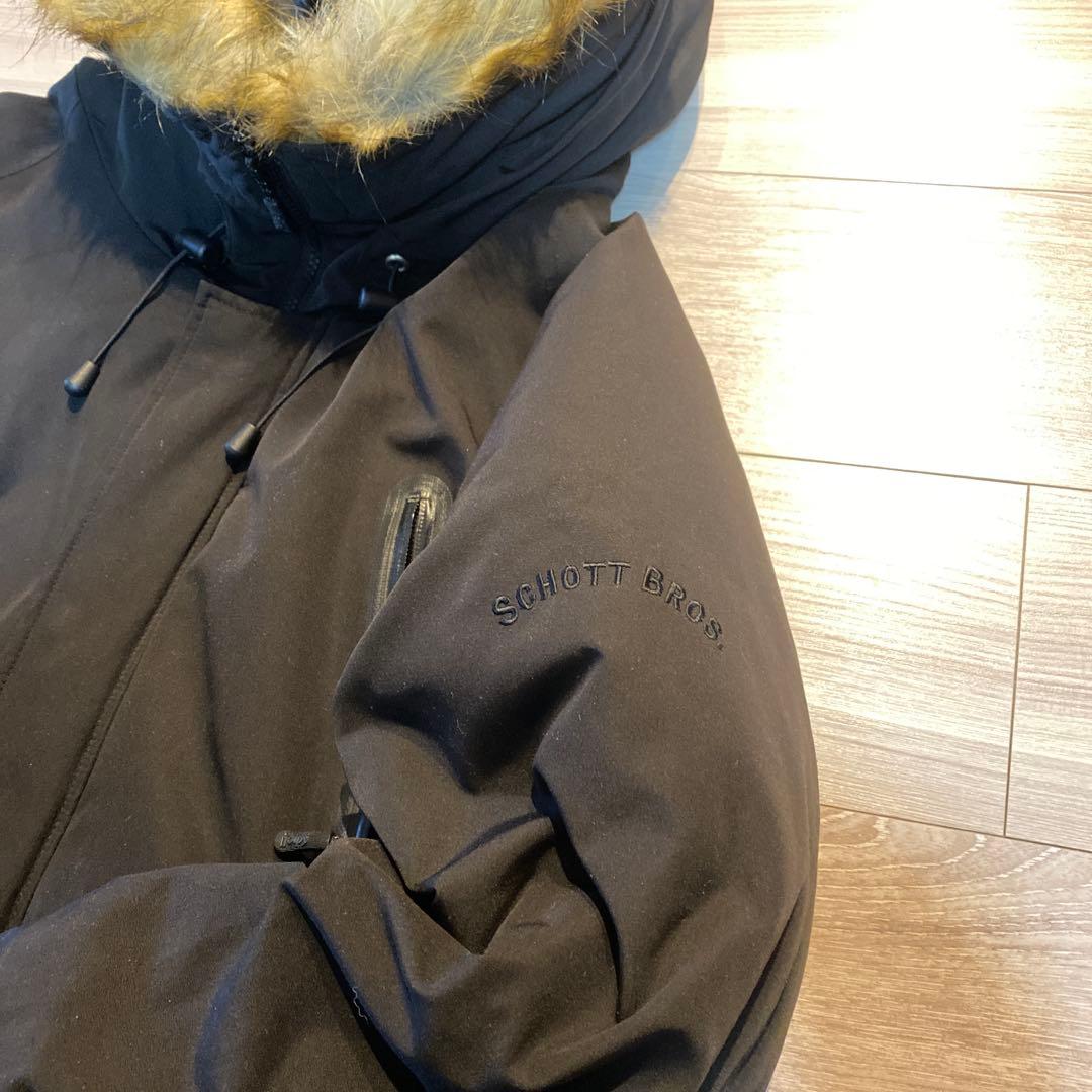 ま*ー様 SCHOTT BROS ブラックダウンジャケット