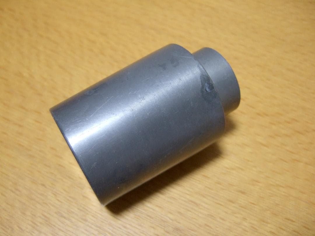 英祥堂造 古錫 錫製 筒型茶入 茶心壺 茶壺 約269g / 煎茶道具 茶器