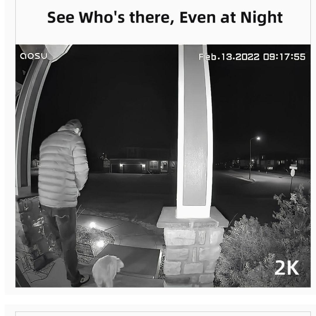 AOSU 5MP画質 インターホン ワイヤレスドアホン