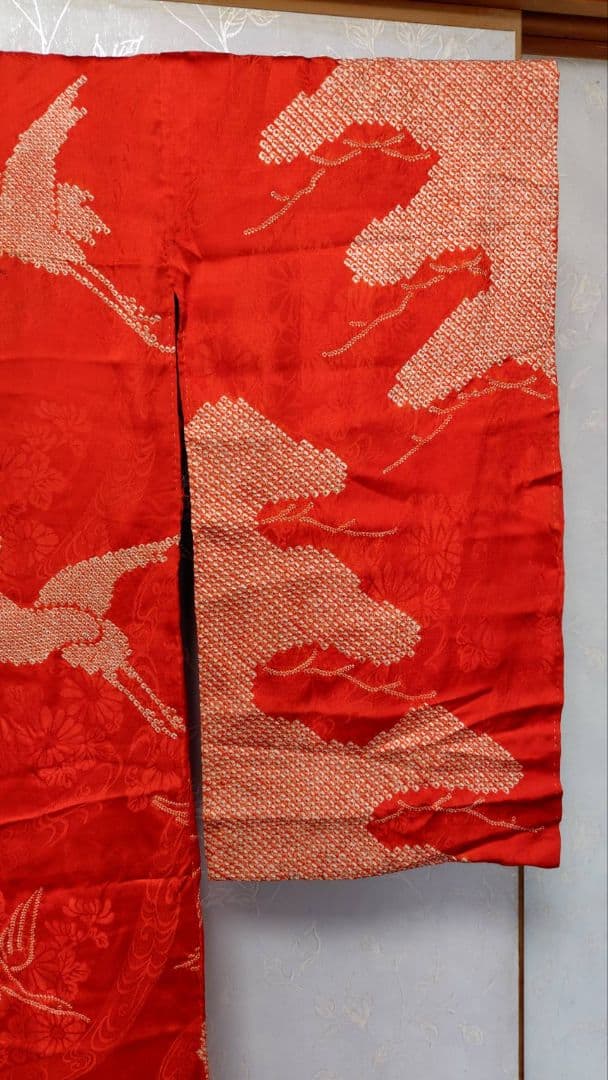 RK521アンティーク子供着物長襦袢着丈134センチ裄丈62センチ正絹綺麗美品