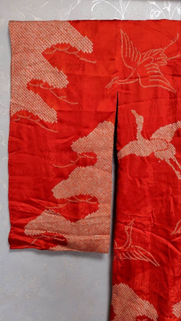 RK521アンティーク子供着物長襦袢着丈134センチ裄丈62センチ正絹綺麗美品