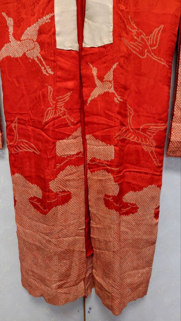 RK521アンティーク子供着物長襦袢着丈134センチ裄丈62センチ正絹綺麗美品