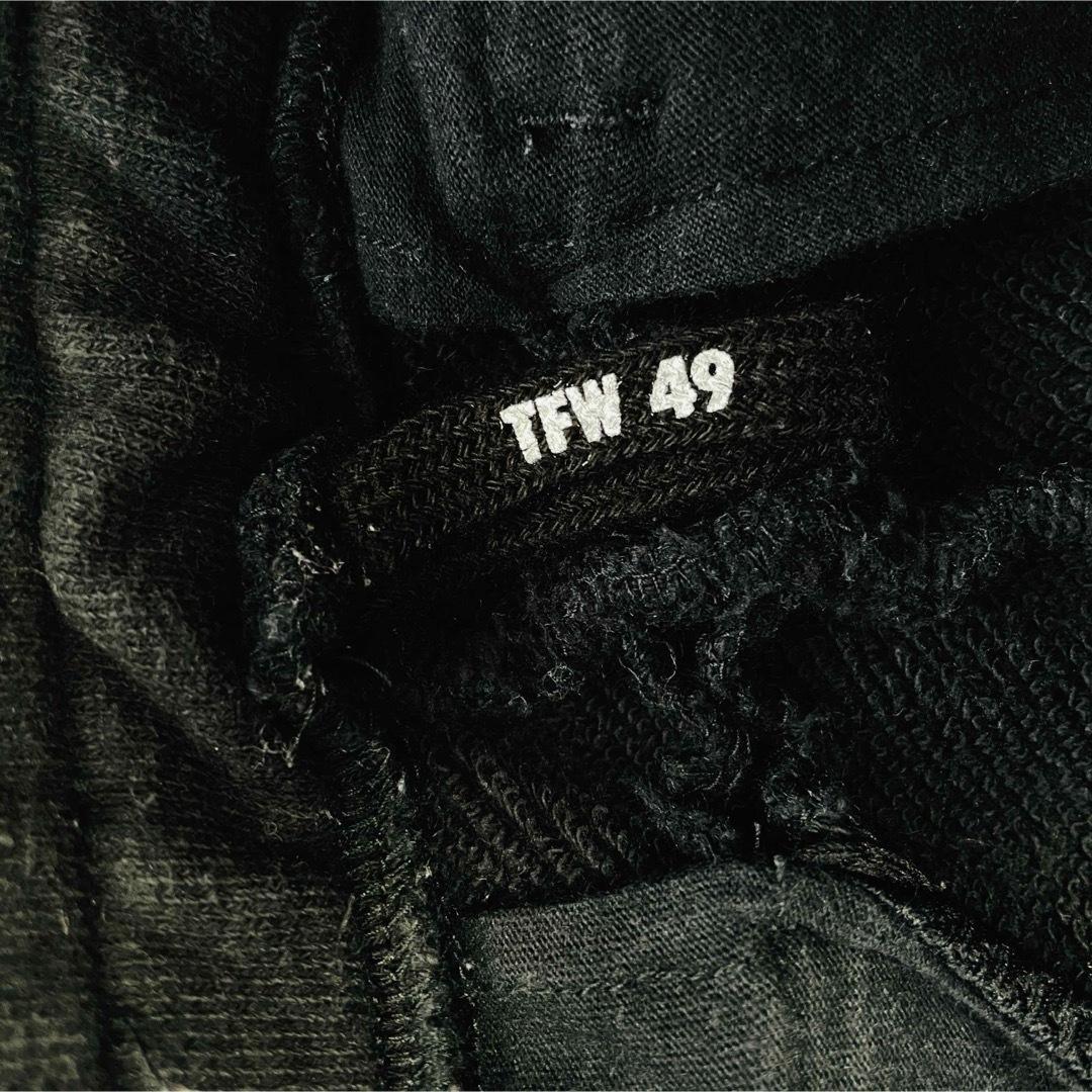 6736 TFW49 ジョガーパンツ　コットン　ストレッチ　スウェット　ブラック