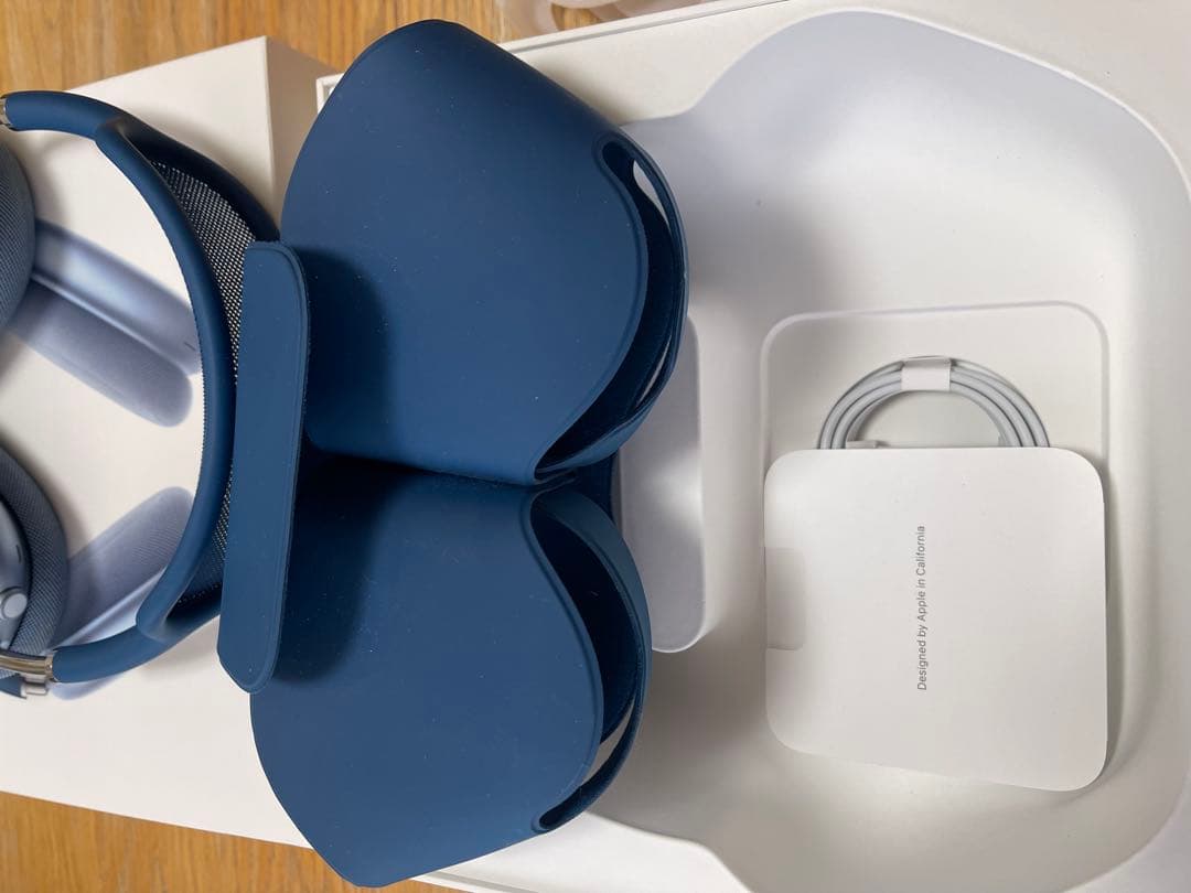 AirPods MAX ブルー　付属品完備&美品