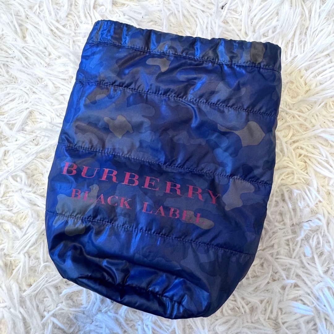 ちえぽん様バーバリー ブラックレーベル 迷彩 ダウンジャケット 2way M紺