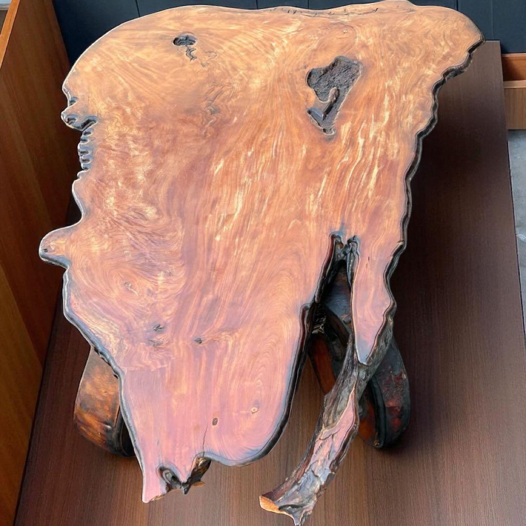一点物❣️送料無料✨天然木 無垢 一枚板 座卓 アート家具 128cm 和モダン