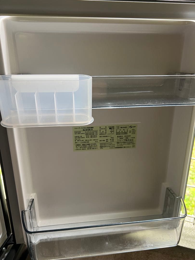 SHARP ブラック冷蔵庫　SJ-D15K-H 2024年製