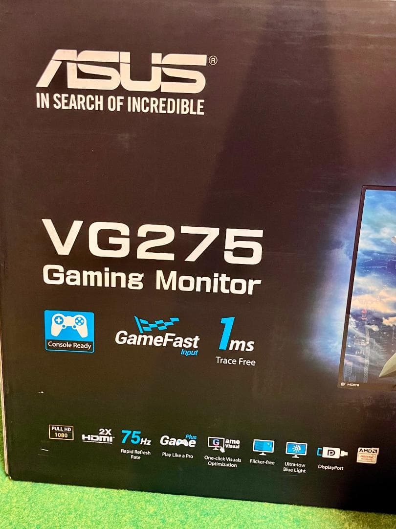 【ASUS VG275 Qゲーミングモニター 本体】中古モニタ◆匿名・翌日配送！