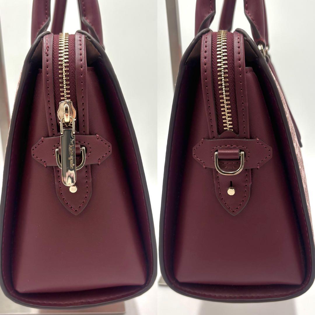 ま*ゆ様 最終価格✨美品✨Kate Spade 花柄 pvc レザー ジャガード