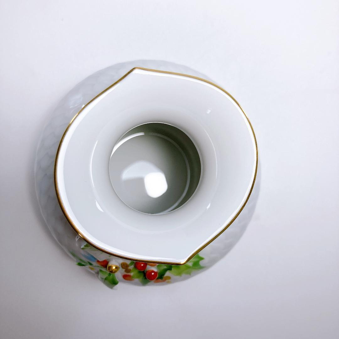 Meissen マイセン ヒイラギ 波の戯れ 花瓶 9cm　柊 |3165|☆