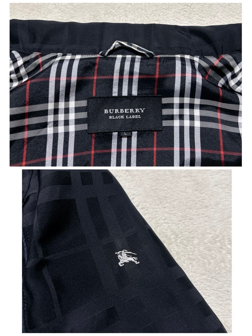 美品 バーバリー ブラックレーベル 2way シャドー チェック ブルゾン L