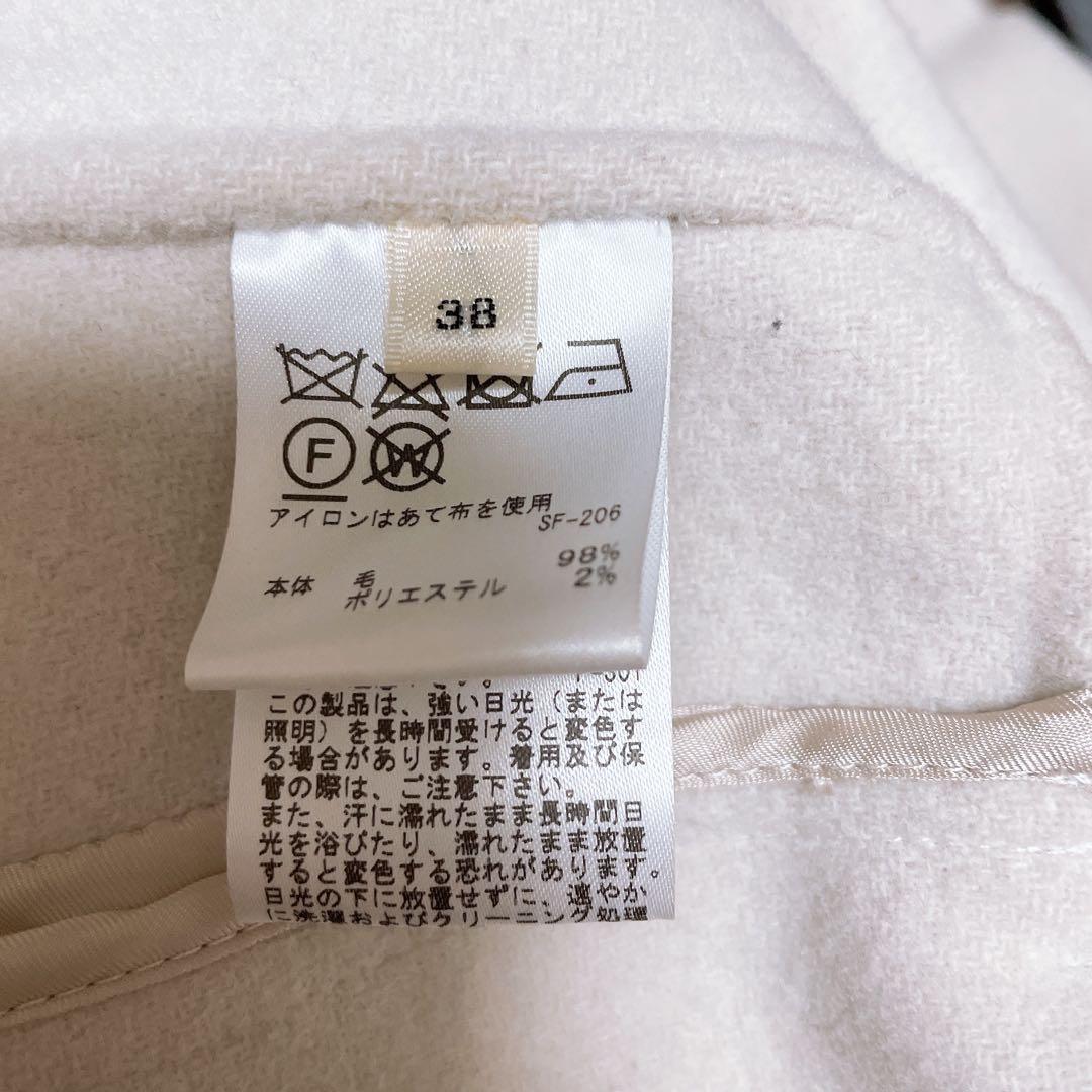 ROPE　リバーメルトンセーラーカラーショートフォルムコート　ウールコート　38