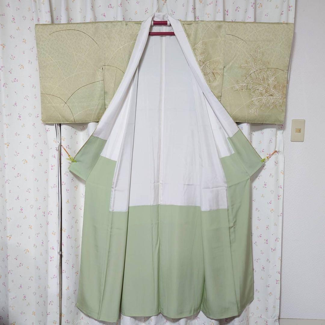 フ9977未使用近い　美品　袷　正絹　訪問着　フルセット