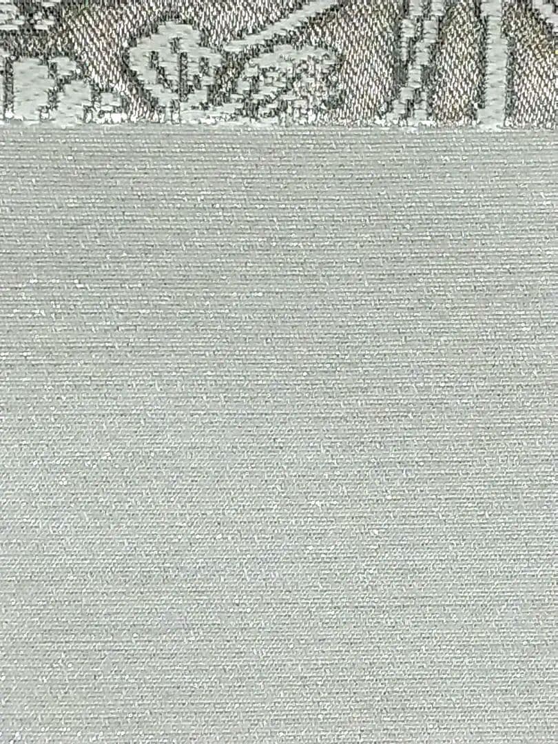 シルバー プラチナ銀箔二重織 袋帯