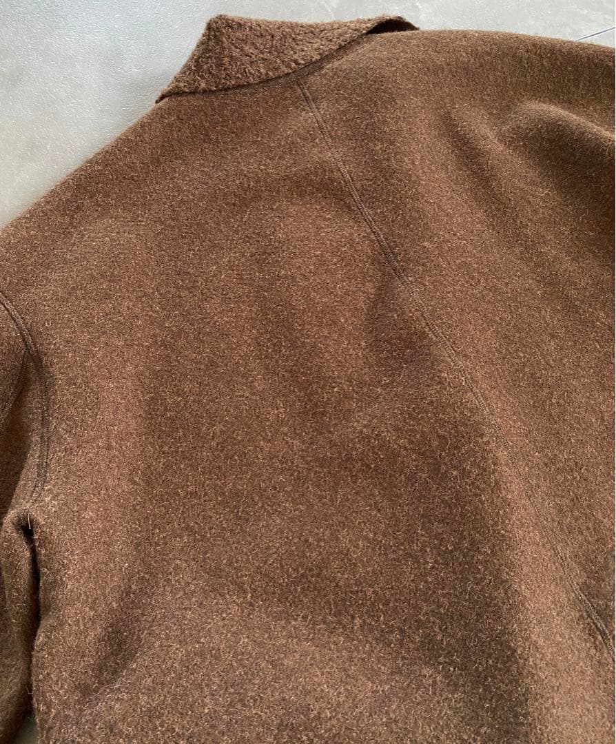 CYNICAL ボアスライバーニットリバーシブルコート　ジャケット　ブラウン