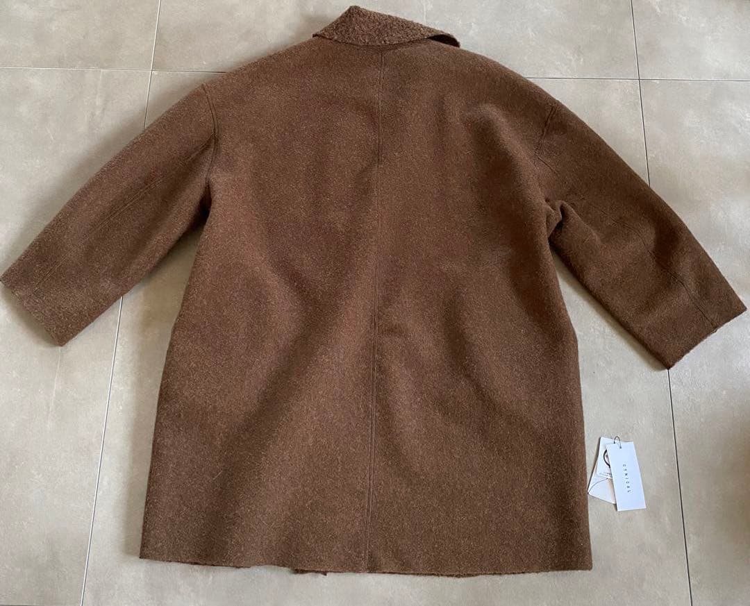 CYNICAL ボアスライバーニットリバーシブルコート　ジャケット　ブラウン