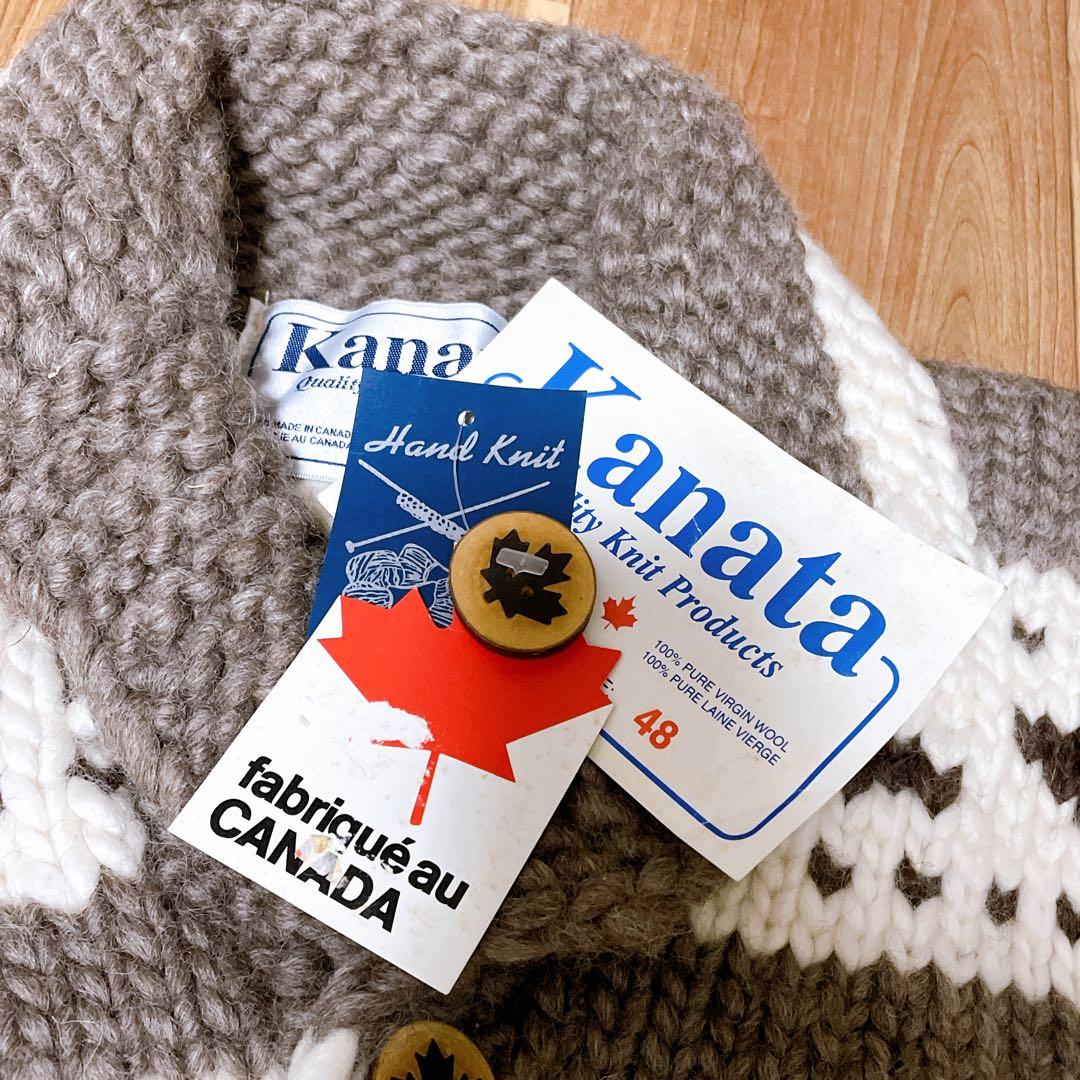【タグ付き未使用】KANATA カナタ トナカイ柄 カウチンニット セーター