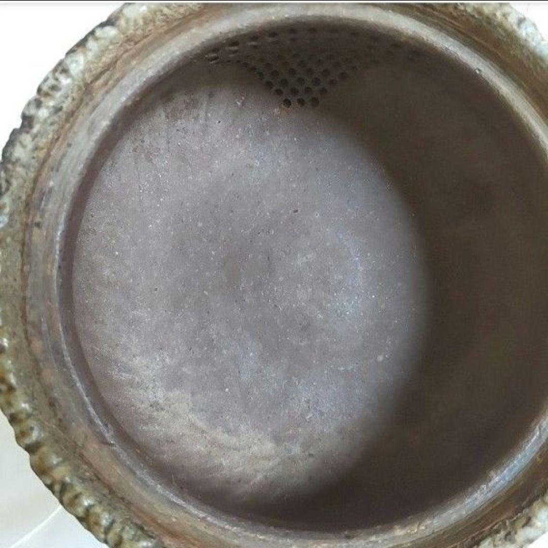 入江光人司『宝瓶』竹節摘み 備前焼 急須 茶器 共箱