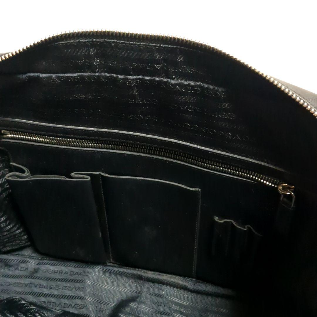 ✨PRADA✨ビジネスバッグ サフィアーノ 三角ロゴ nero レザー