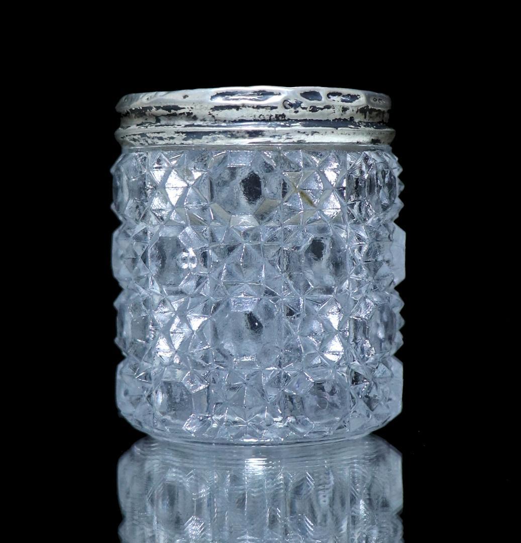 オールドバカラ レアサイズ 銀蓋付き調味料入れディアマンピエーリー ミニチュール