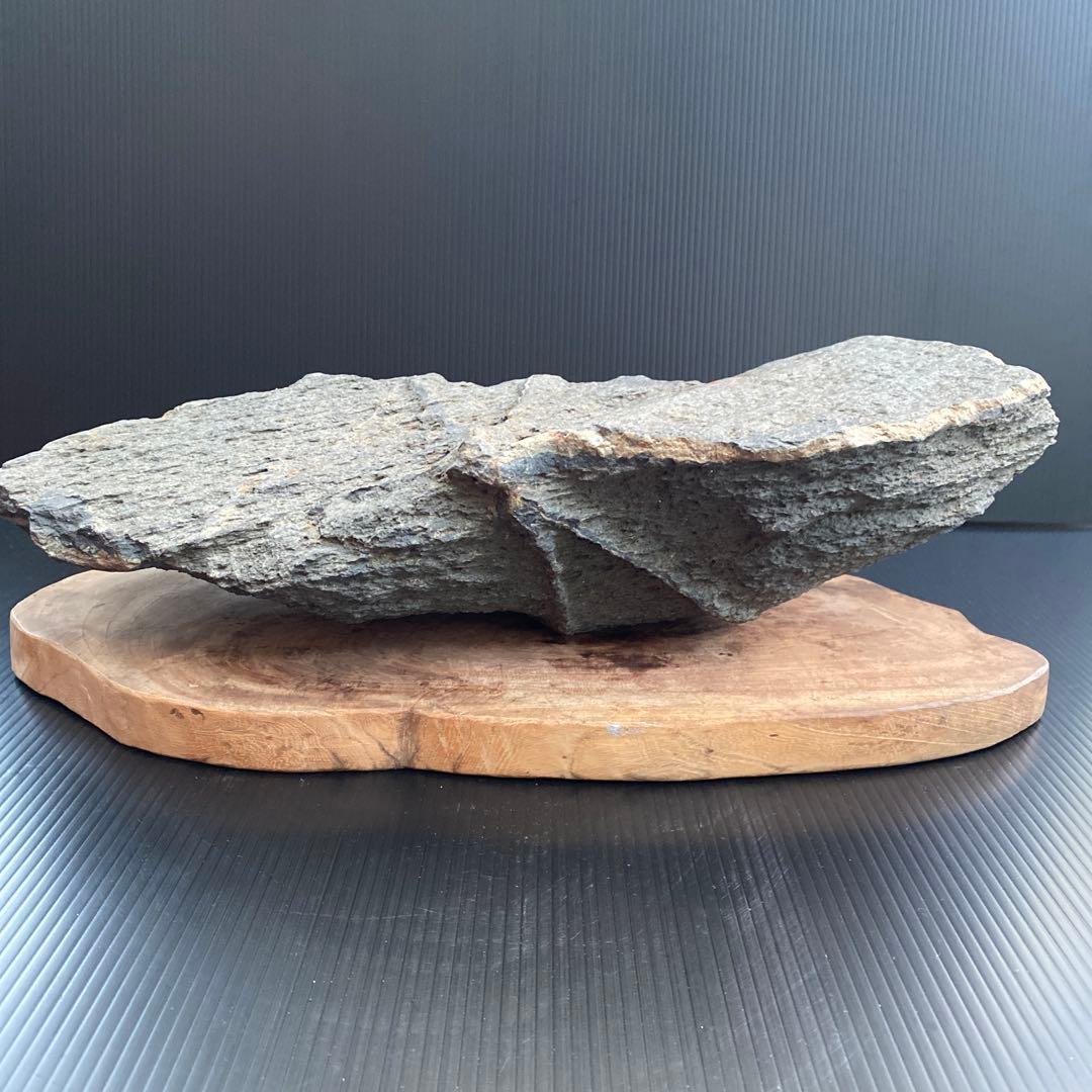 【日本三大銘石佐治石】 古代石 採石禁止石 鯨形 珍品