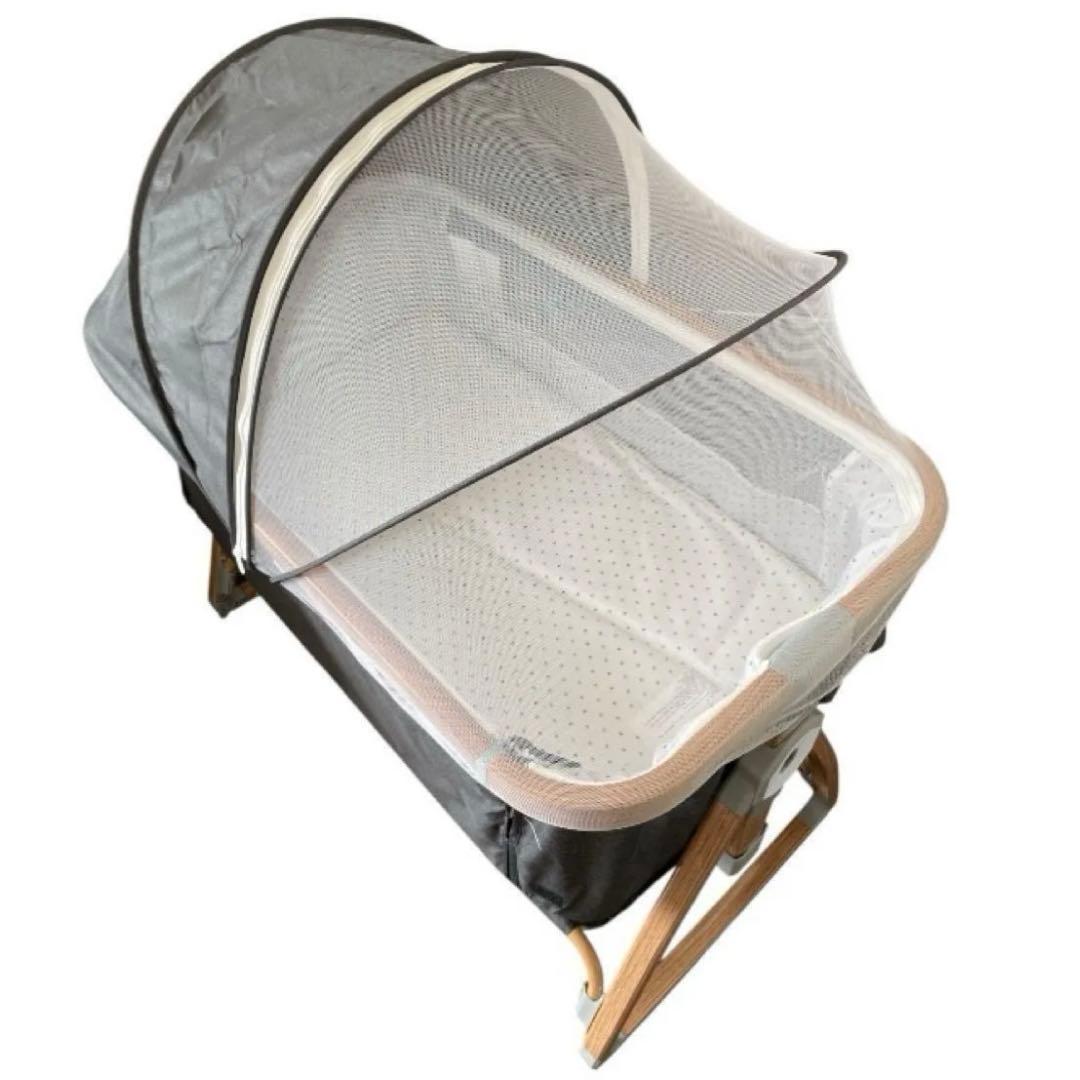ま*ん様 多機能ベビーベッド 折畳み可能高さ調節添い寝ゆりかごキャスター付 乳児