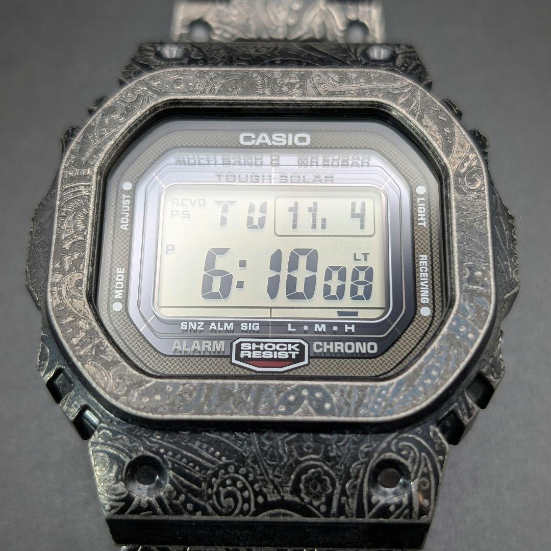 G-SHOCK GW5000U 電波ソーラー 高輝度LED ペイズリーフルメタル