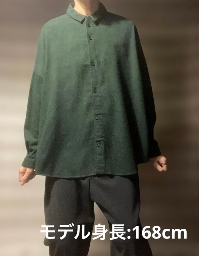 1/16お値下《1度のみ着用》フィルマム　ネルシャツ　モスグリーン　XS