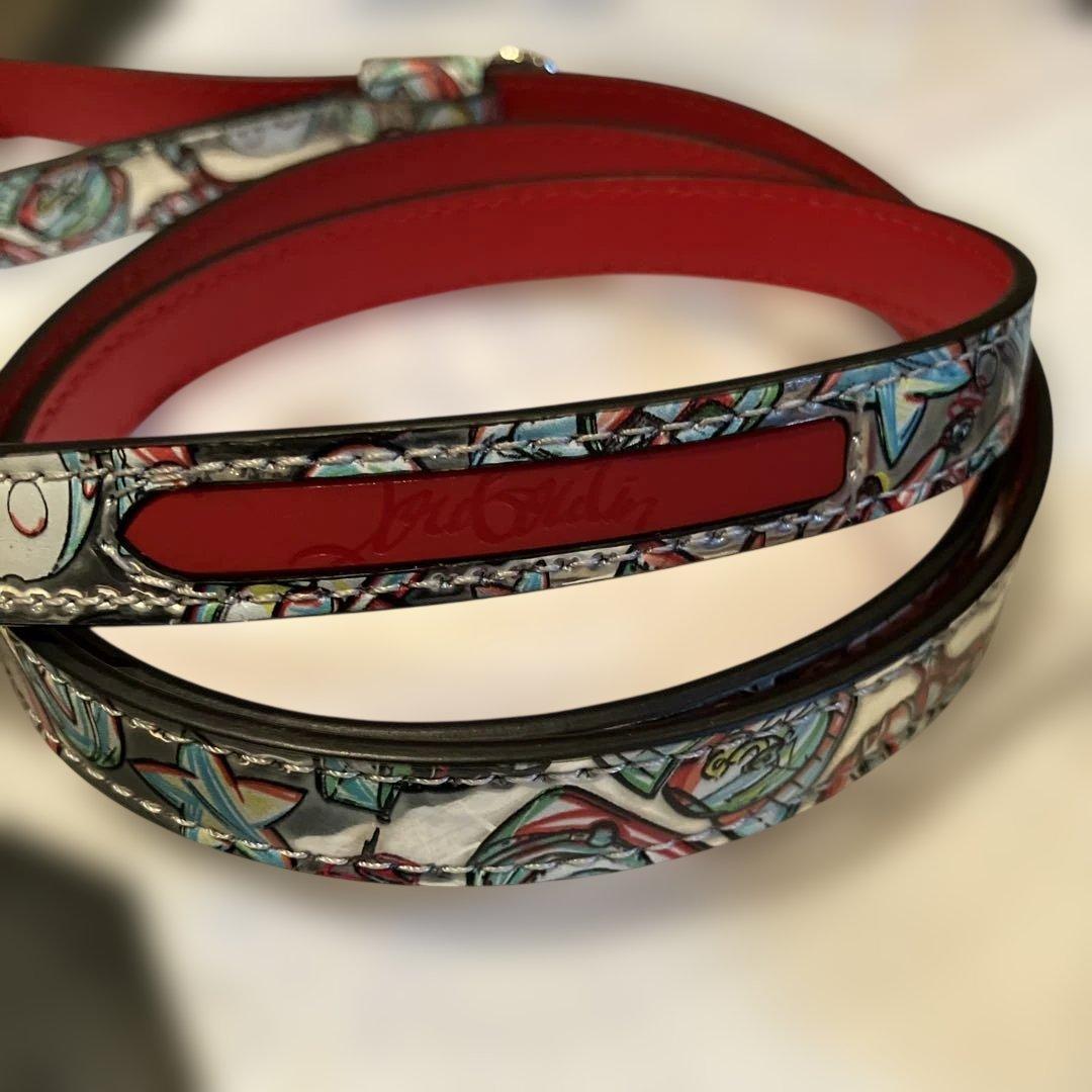 Christian Louboutin レザー犬リーシュとハーネスのセットS