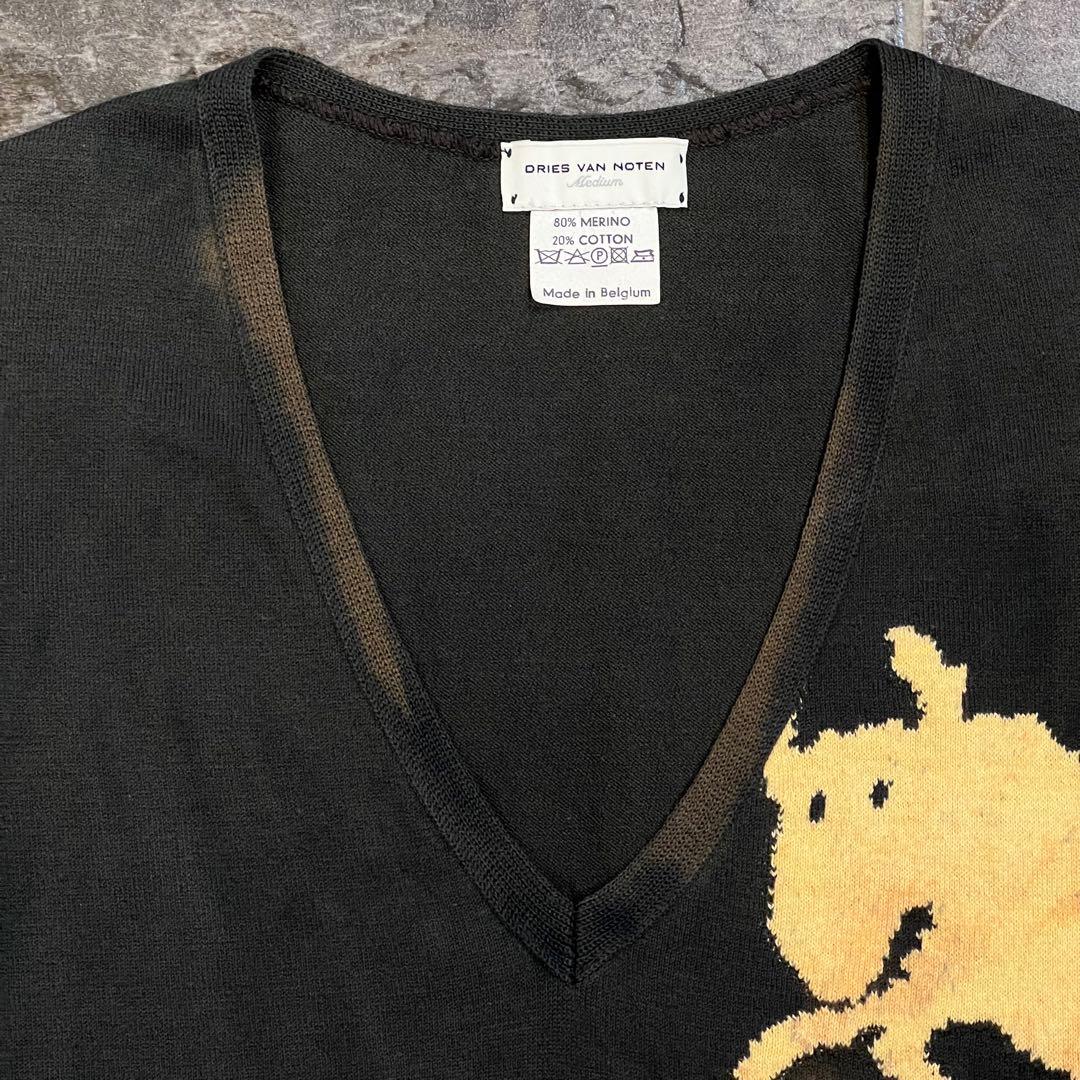 【極美品】DRIES VAN NOTEN ムラ染め ブリーチ加工 ニットベストM