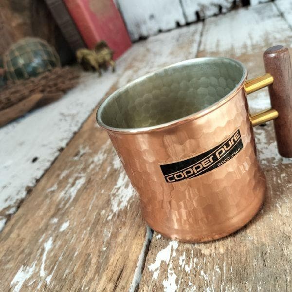 70-80s ヴィンテージ 未使用 コッパー マグカップ 5客 銅製 槌目