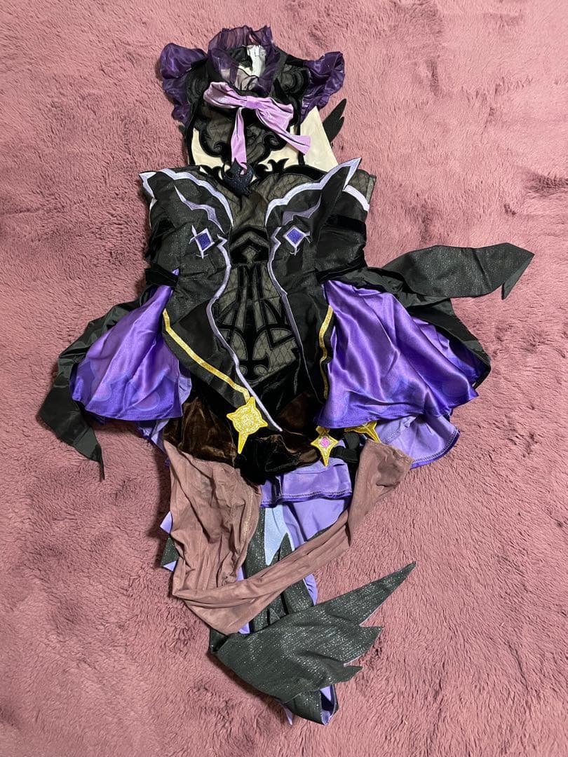 原神 フィッシュル コスプレ 衣装 喵屋小铺 猫屋　ウィッグ　靴