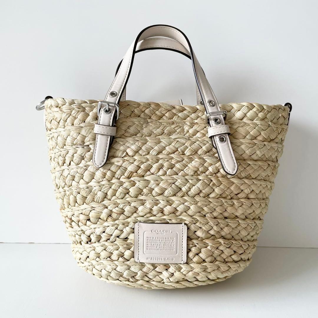 【ほぼ新品】COACH かごバッグ 2way ハンドバッグ スモール トート