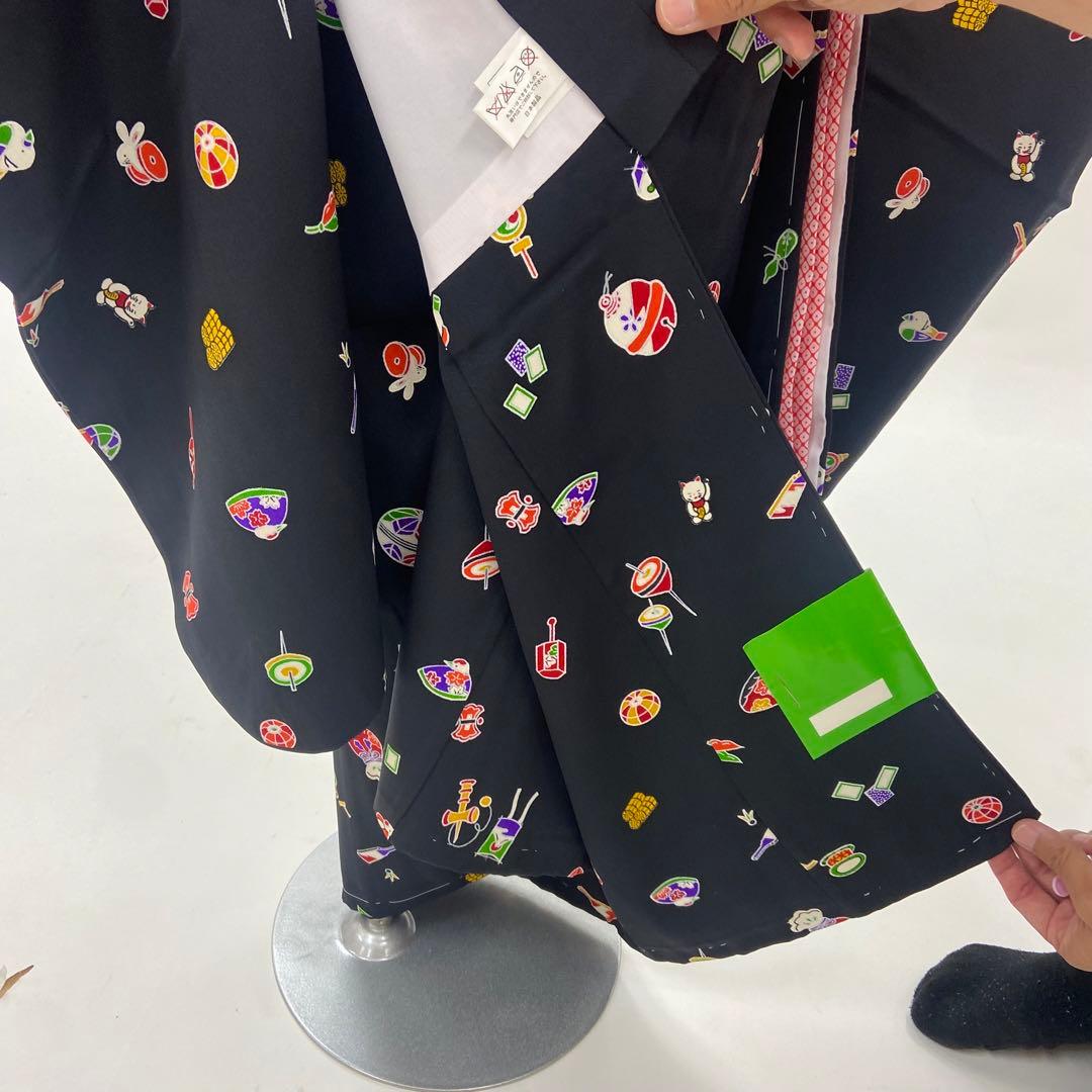 七五三　着物　七歳　フルセット　新品　未使用　正絹　黒　豪華　7歳　女の子