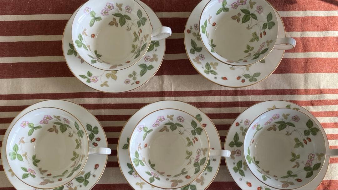  ウェッジウッド　7点 ワイルドストロベリー　ティーセット　お皿