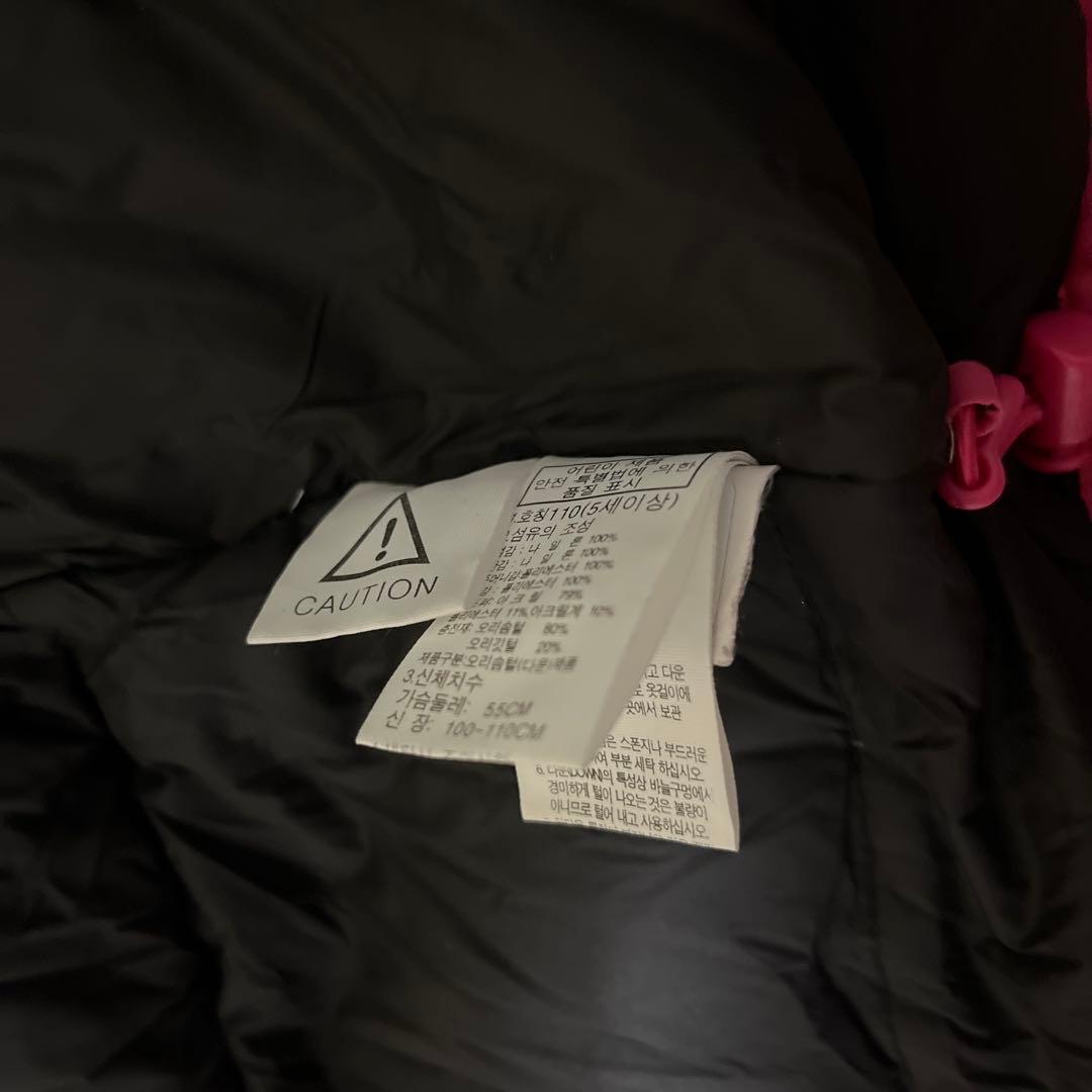 美品　TH NORTH FACEダウンジャケット ピンク　キッズ110