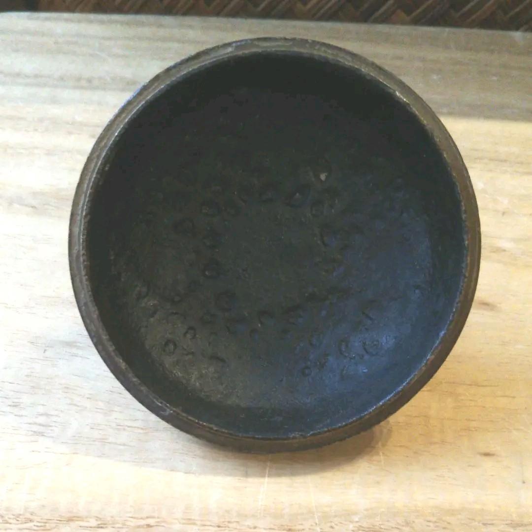 香炉 銅製  一角獣耳  鶴彫り