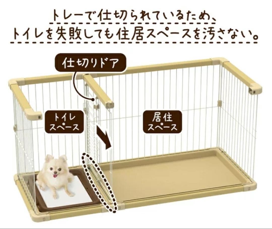 【Petio】ペティオ トイレのしつけが出来る ドッグルーム　サークル　Plus