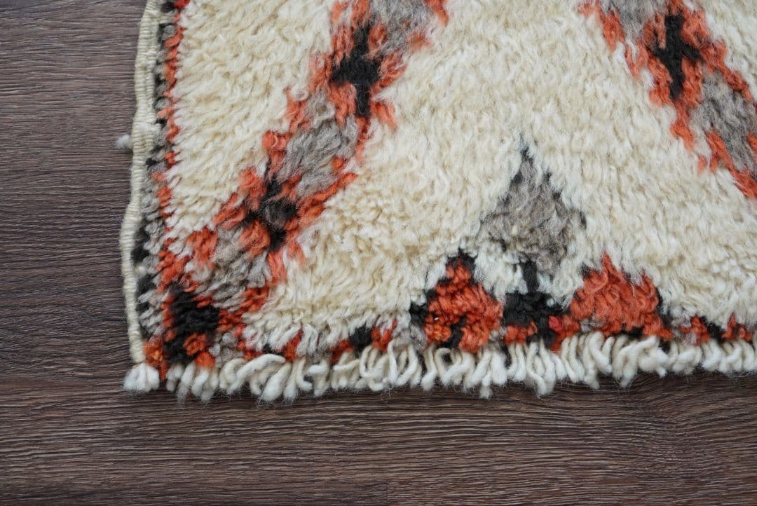 ヴィンテージラグ　モロッコ　手織り絨毯　トライバルラグ