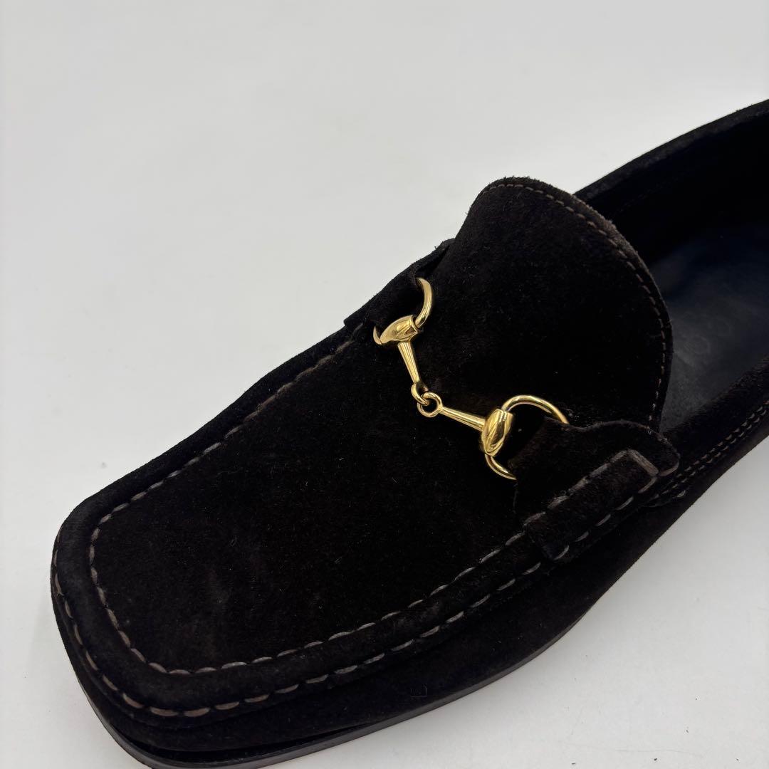 GUCCI グッチ ホースビット スエード ローファー ブラック 約24.5㎝