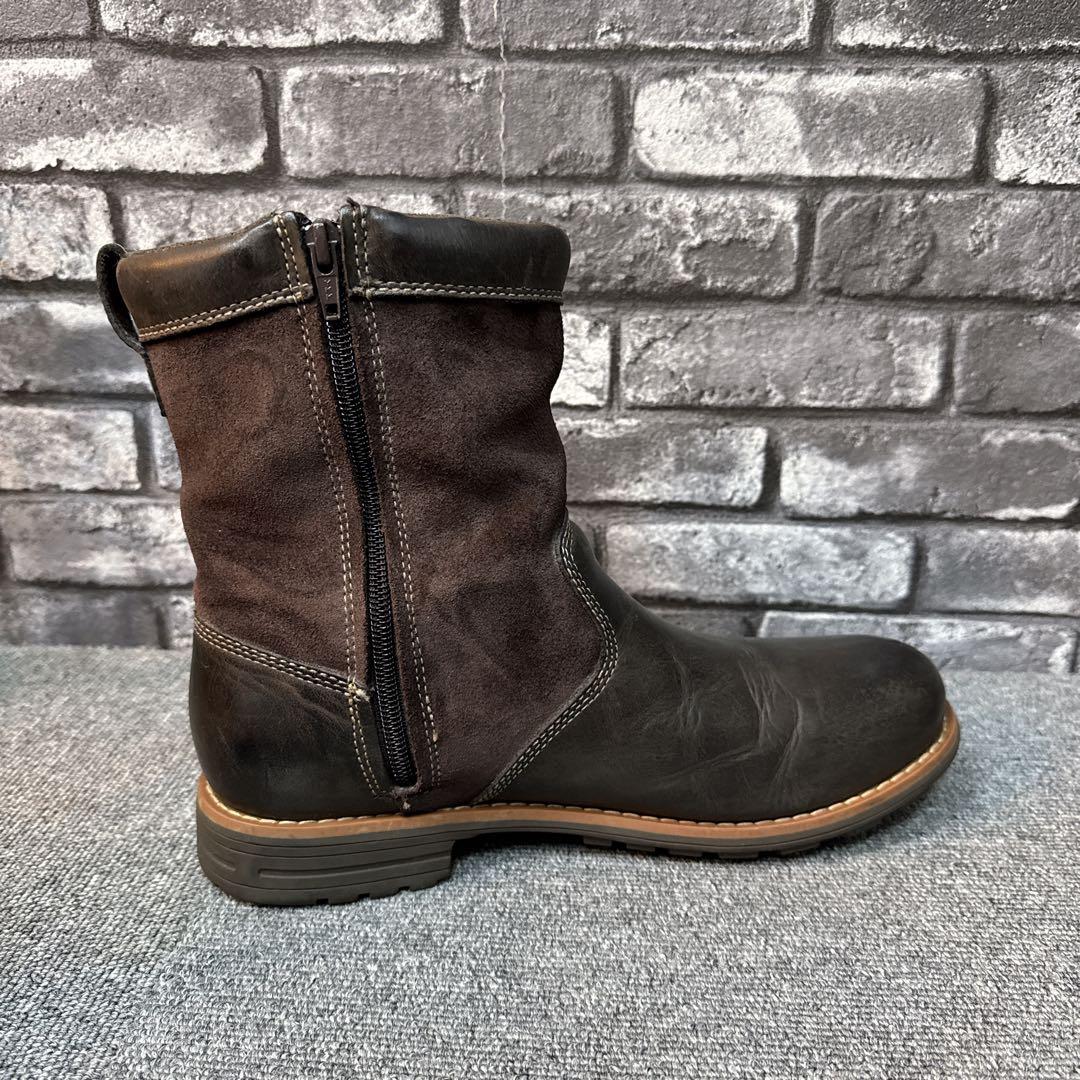 クラークス ブーツ ツートンカラー サイドジップ ゴアテックス 7.5