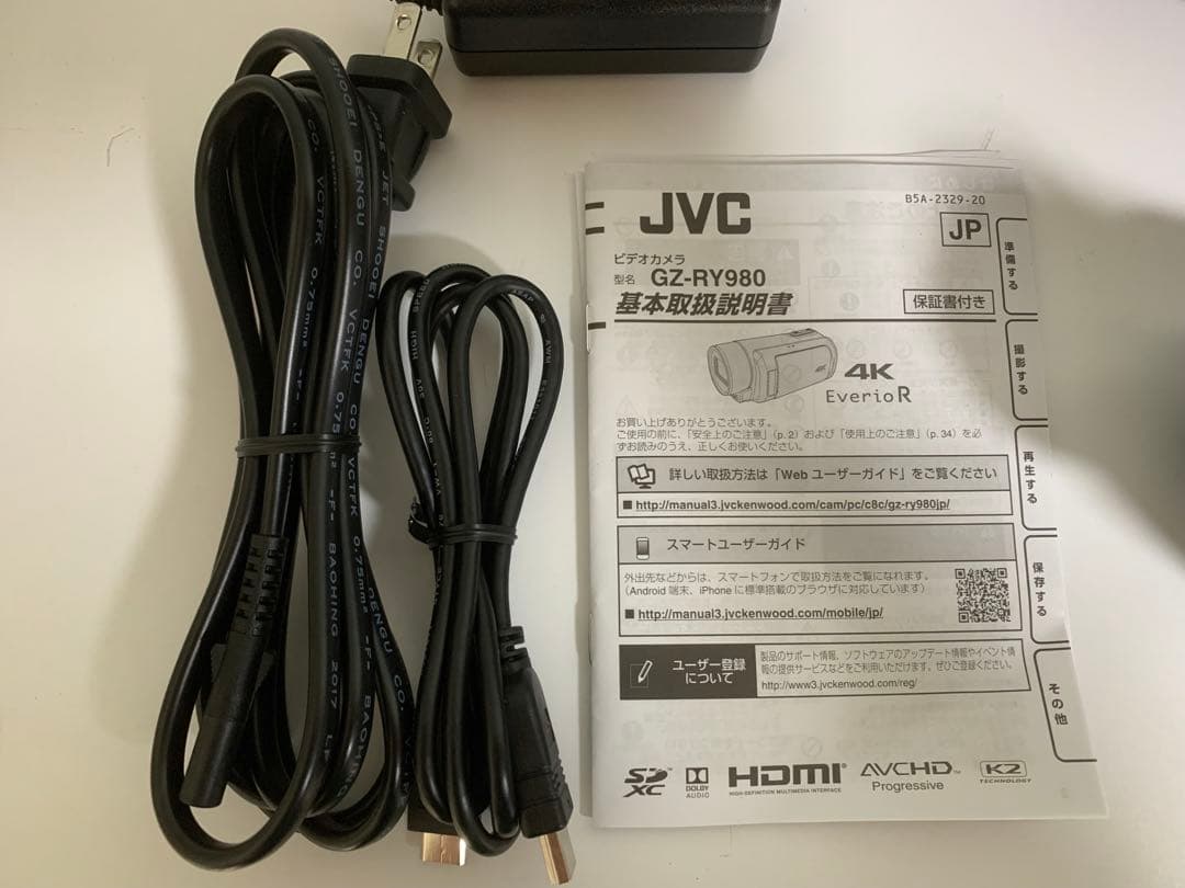 ほぼ未使用品 JVC 4K 防水 ビデオカメラ GZ-RY980