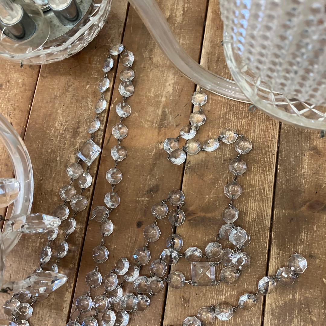 昭和レトロ HOYA ホヤクリスタル ガラス製 シャンデリア