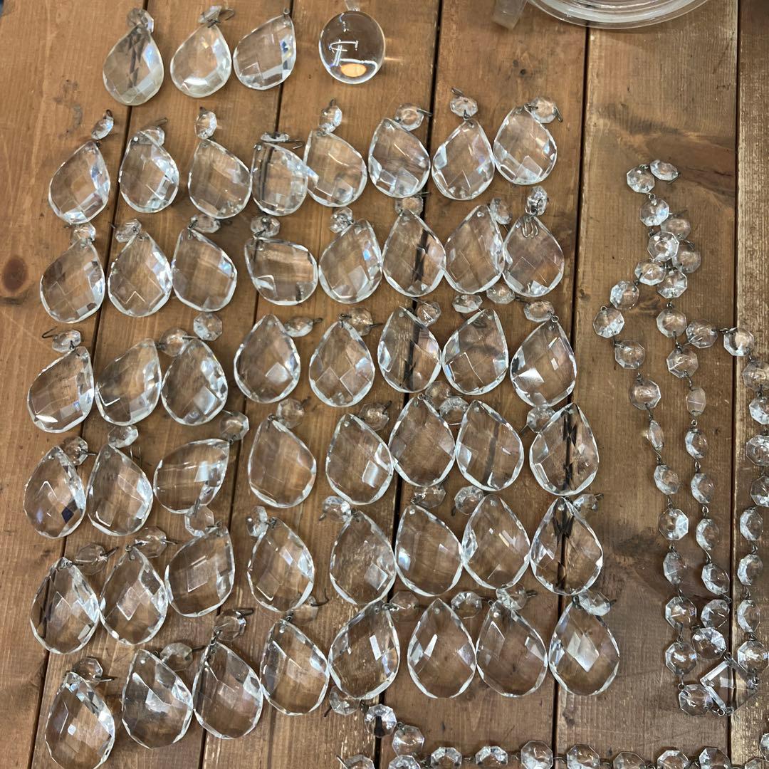 昭和レトロ HOYA ホヤクリスタル ガラス製 シャンデリア