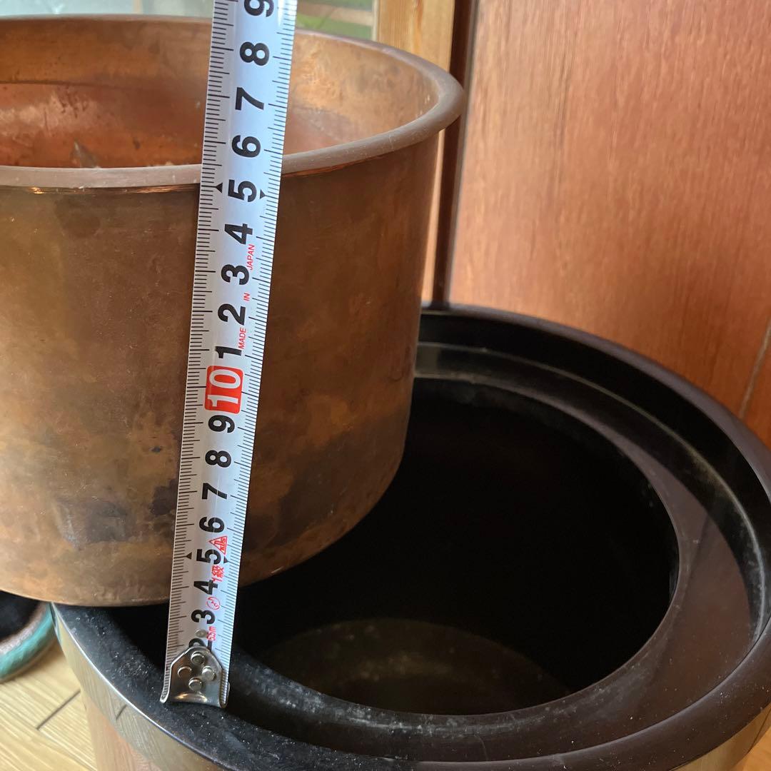 火鉢　桜皮　漆仕上げ