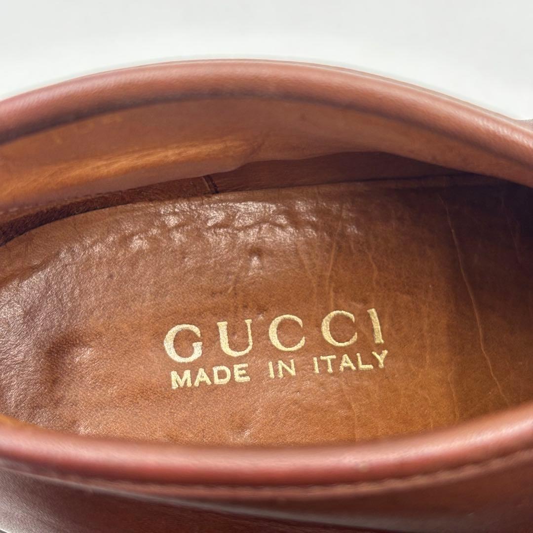 グッチ ビットローファー レザーチャッカーブーツ　アンクルブーツ 約24㎝