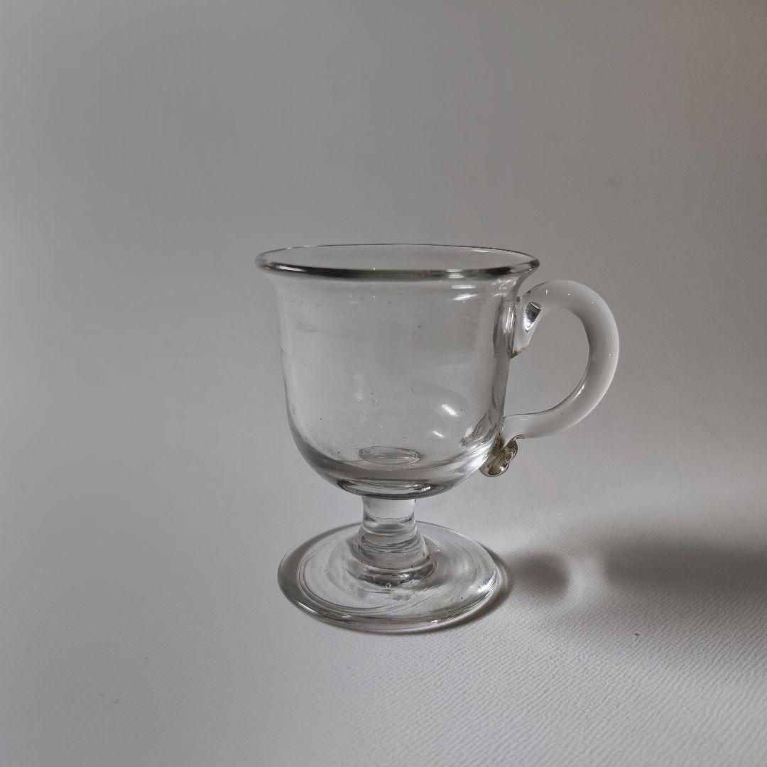 手付きアイスクリームコップ　【和ガラス　江戸ガラス　プレスガラス】