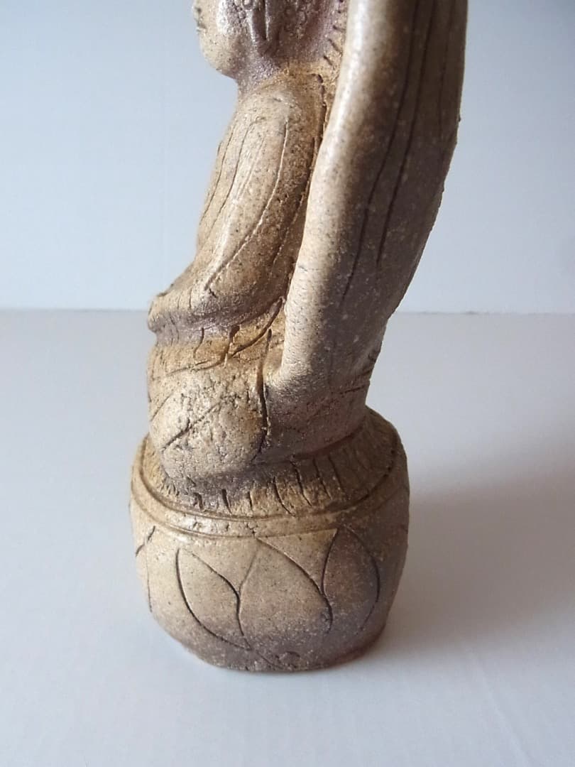 小嶋亜創『灰釉陶仏（大）』初期伊万里 李朝 古唐津 黒高麗 オンギ くらわんか